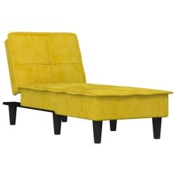 vidaXL Sofá diván de terciopelo amarillo
