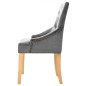 vidaXL Sillas de comedor 2 unidades roble macizo y terciopelo plata vidaXL Sillas de comedor 2 unidades roble macizo y terciopelo plata