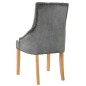 vidaXL Sillas de comedor 2 unidades roble macizo y terciopelo plata vidaXL Sillas de comedor 2 unidades roble macizo y terciopelo plata