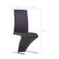vidaXL Sillas de comedor forma de zigzag 2 uds cuero sintético marrón