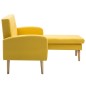vidaXL Sofá con forma de L tapizado de tela amarillo 186x136x79 cm vidaXL Sofá con forma de L tapizado de tela amarillo 186x136x79 cm
