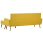 vidaXL Sofá con forma de L tapizado de tela amarillo 186x136x79 cm vidaXL Sofá con forma de L tapizado de tela amarillo 186x136x79 cm