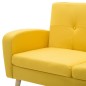 vidaXL Sofá con forma de L tapizado de tela amarillo 186x136x79 cm vidaXL Sofá con forma de L tapizado de tela amarillo 186x136x79 cm