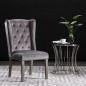 vidaXL Silla de comedor de terciopelo gris vidaXL Silla de comedor de terciopelo gris