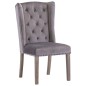 vidaXL Silla de comedor de terciopelo gris vidaXL Silla de comedor de terciopelo gris