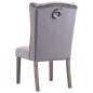 vidaXL Silla de comedor de terciopelo gris vidaXL Silla de comedor de terciopelo gris