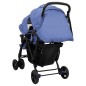 vidaXL Carrito para gemelos tandem de acero azul marino vidaXL Carrito para gemelos tandem de acero azul marino