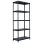 vidaXL Estantería de plástico 500 kg 90x60x180 cm negro vidaXL Estantería de plástico 500 kg 90x60x180 cm negro