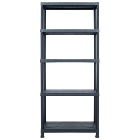 vidaXL Estantería de plástico 500 kg 90x60x180 cm negro