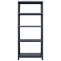 vidaXL Estantería de plástico 500 kg 90x60x180 cm negro vidaXL Estantería de plástico 500 kg 90x60x180 cm negro