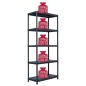vidaXL Estantería de plástico 500 kg 90x60x180 cm negro vidaXL Estantería de plástico 500 kg 90x60x180 cm negro
