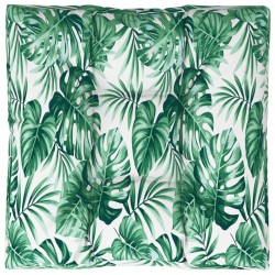 vidaXL Cojín para sofá de palets tela estampado de hojas 80x80x12 cm