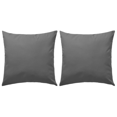 vidaXL Cojines para exteriores 2 unidades 45x45 cm gris