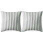 vidaXL Cojines para exterior a rayas 45x45 cm gris 2 unidades vidaXL Cojines para exterior a rayas 45x45 cm gris 2 unidades