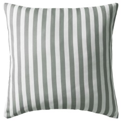 vidaXL Cojines para exterior a rayas 45x45 cm gris 2 unidades