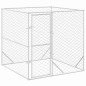 vidaXL Perrera de exterior acero galvanizado plateado 2x2x2 m