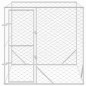 vidaXL Perrera de exterior acero galvanizado plateado 2x2x2 m