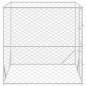 vidaXL Perrera de exterior acero galvanizado plateado 2x2x2 m