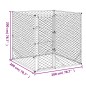 vidaXL Perrera de exterior acero galvanizado plateado 2x2x2 m