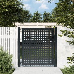 vidaXL Puerta de jardín acero gris antracita 105x150 cm
