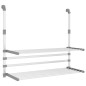 vidaXL Tendedero para balcón aluminio 89x25x(60-95) cm