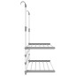 vidaXL Tendedero para balcón aluminio 89x25x(60-95) cm