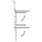 vidaXL Tendedero para balcón aluminio 89x25x(60-95) cm