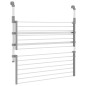 vidaXL Tendedero para balcón aluminio 89x25x(60-95) cm