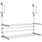 vidaXL Tendedero para balcón aluminio 89x25x(60-95) cm