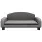 vidaXL Cama para perros de cuero sintético gris 70x45x30 cm vidaXL Cama para perros de cuero sintético gris 70x45x30 cm