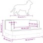 vidaXL Cama para perros de terciopelo rosa 60x40x30 cm vidaXL Cama para perros de terciopelo rosa 60x40x30 cm