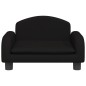 vidaXL Cama para perros de tela negra 50x40x30 cm