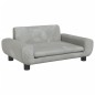 vidaXL Cama para perros de terciopelo gris claro 70x45x33 cm