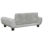 vidaXL Cama para perros de terciopelo gris claro 70x45x33 cm