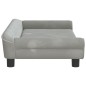 vidaXL Cama para perros de terciopelo gris claro 100x50x21 cm