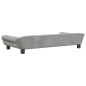 vidaXL Cama para perros de terciopelo gris claro 100x50x21 cm