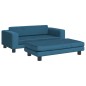 vidaXL Cama para perros con extensión terciopelo azul 100x50x30 cm vidaXL Cama para perros con extensión terciopelo azul 100x50x30 cm
