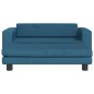 vidaXL Cama para perros con extensión terciopelo azul 100x50x30 cm vidaXL Cama para perros con extensión terciopelo azul 100x50x30 cm