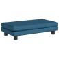 vidaXL Cama para perros con extensión terciopelo azul 100x50x30 cm vidaXL Cama para perros con extensión terciopelo azul 100x50x30 cm