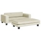 vidaXL Cama para perros con extensión terciopelo crema 100x50x30 cm vidaXL Cama para perros con extensión terciopelo crema 100x50x30 cm