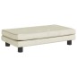 vidaXL Cama para perros con extensión terciopelo crema 100x50x30 cm vidaXL Cama para perros con extensión terciopelo crema 100x50x30 cm