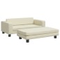 vidaXL Cama de perros con extensión cuero sintético crema 100x50x30 cm vidaXL Cama de perros con extensión cuero sintético crema 100x50x30 cm