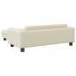 vidaXL Cama de perros con extensión cuero sintético crema 100x50x30 cm vidaXL Cama de perros con extensión cuero sintético crema 100x50x30 cm