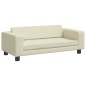 vidaXL Cama de perros con extensión cuero sintético crema 100x50x30 cm vidaXL Cama de perros con extensión cuero sintético crema 100x50x30 cm
