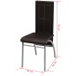 vidaXL Conjunto de Comedor rmuy Cómodo Pack de Cinco Piezas de Color Marrón vidaXL Conjunto de Comedor rmuy Cómodo Pack de Cinco Piezas de Color Marrón