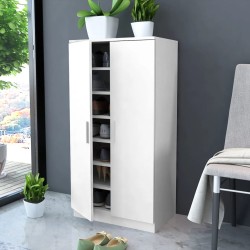 vidaXL Mueble zapatero con 7 estantes blanco