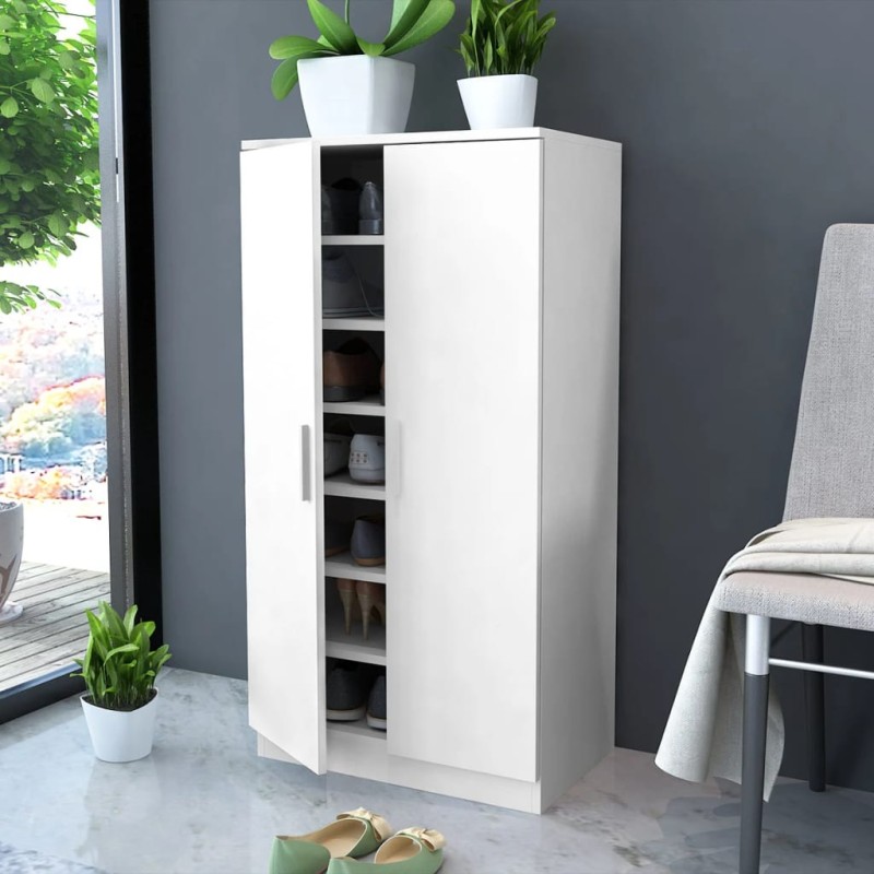 vidaXL Mueble zapatero con 7 estantes blanco vidaXL Mueble zapatero con 7 estantes blanco