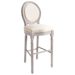 vidaXL Tabuerete de cocina 2 unidades lino blanco