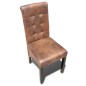 vidaXL Sillas de comedor 4 unidades cuero sintético marrón vidaXL Sillas de comedor 4 unidades cuero sintético marrón