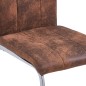 vidaXL Sillas comedor voladizas 4 uds piel de ante artificial marrón vidaXL Sillas comedor voladizas 4 uds piel de ante artificial marrón